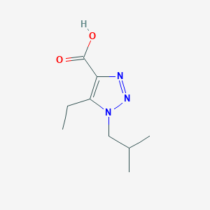 molecular formula C9H15N3O2 B15323447 5-Ethyl-1-isobutyl-1h-1,2,3-triazole-4-carboxylic acid 