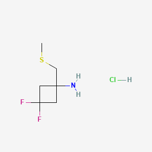 3,3-Difluoro-1-[(methylsulfanyl)methyl]cyclobutan-1-amine hydrochloride