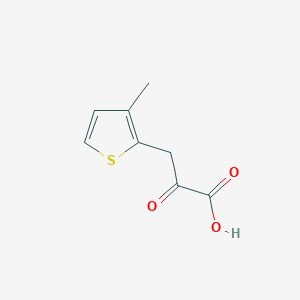 molecular formula C8H8O3S B15323478 3-(3-Methylthiophen-2-yl)-2-oxopropanoic acid 