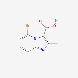 molecular formula C9H7BrN2O2 B1532349 5-Bromo-2-methylimidazo[1,2-a]pyridine-3-carboxylic acid CAS No. 1215621-14-9