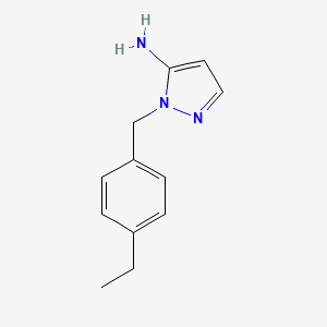 molecular formula C12H15N3 B15323505 1-[(4-ethylphenyl)methyl]-1H-pyrazol-5-amine CAS No. 956508-56-8