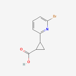 2-(6-Bromopyridin-2-yl)cyclopropane-1-carboxylic acid