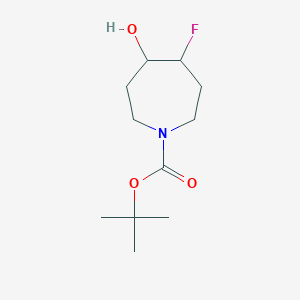 molecular formula C11H20FNO3 B1532355 叔丁基-4-氟-5-羟基氮杂环庚烷-1-羧酸酯 CAS No. 1209780-33-5