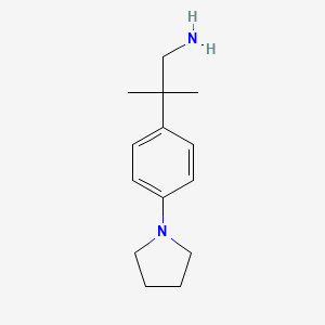 2-Methyl-2-(4-(pyrrolidin-1-yl)phenyl)propan-1-amine