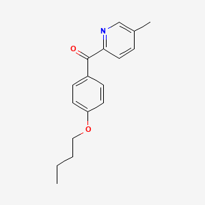 molecular formula C17H19NO2 B1532356 2-(4-丁氧基苯甲酰)-5-甲基吡啶 CAS No. 1187170-60-0