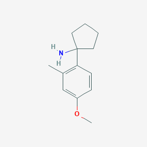 molecular formula C13H19NO B15323571 1-(4-Methoxy-2-methylphenyl)cyclopentan-1-amine 