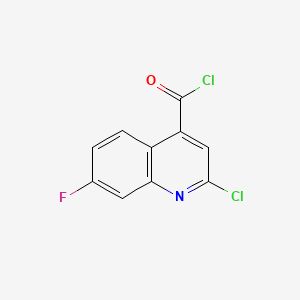 2-Chloro-7-fluoroquinoline-4-carbonylchloride