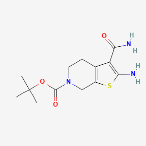 molecular formula C13H19N3O3S B1532360 叔丁基 2-氨基-3-氨基甲酰基-4,5-二氢噻吩并[2,3-c]吡啶-6(7H)-羧酸酯 CAS No. 1001020-08-1