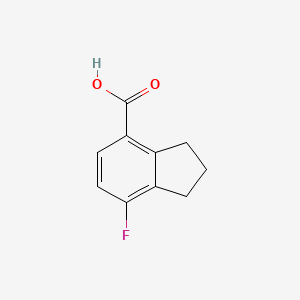 molecular formula C10H9FO2 B15323654 7-fluoro-2,3-dihydro-1H-indene-4-carboxylicacid 