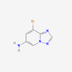 molecular formula C6H5BrN4 B15323669 8-Bromo-[1,2,4]triazolo[1,5-a]pyridin-6-amine 