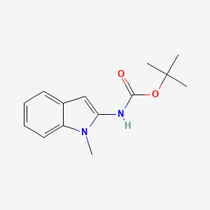 molecular formula C14H18N2O2 B1532371 叔丁基(1-甲基-1H-吲哚-2-基)氨基甲酸酯 CAS No. 1159826-71-7