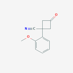 1-(2-Methoxyphenyl)-3-oxocyclobutane-1-carbonitrile