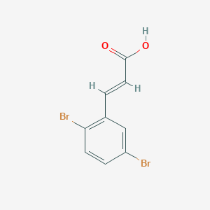 molecular formula C9H6Br2O2 B15323739 (E)-3-(2,5-dibromophenyl)prop-2-enoic acid CAS No. 380607-16-9