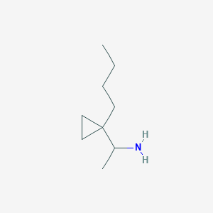 molecular formula C9H19N B15323789 1-(1-Butylcyclopropyl)ethan-1-amine 