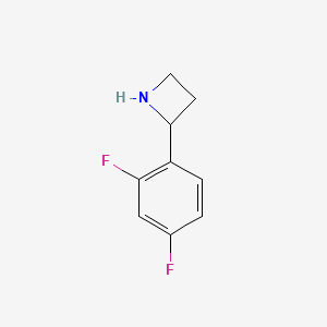 molecular formula C9H9F2N B15323803 2-(2,4-Difluorophenyl)azetidine 