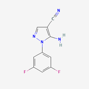 molecular formula C10H6F2N4 B1532382 5-amino-1-(3,5-difluorophenyl)-1H-pyrazole-4-carbonitrile CAS No. 1232780-81-2