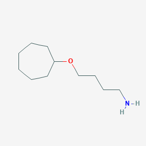 molecular formula C11H23NO B1532385 (4-Aminobutoxy)cycloheptane CAS No. 1247354-86-4