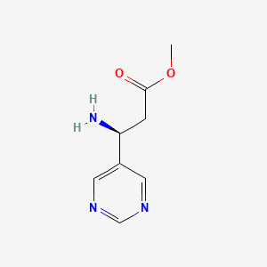 Methyl (3S)-3-amino-3-(pyrimidin-5-YL)propanoate