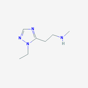 molecular formula C7H14N4 B15323862 2-(1-Ethyl-1h-1,2,4-triazol-5-yl)-N-methylethan-1-amine 