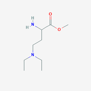 molecular formula C9H20N2O2 B15323865 Methyl 2-amino-4-(diethylamino)butanoate 