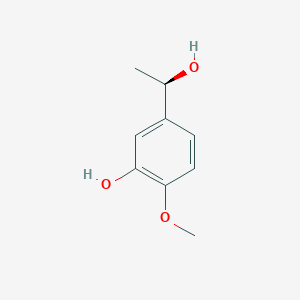 molecular formula C9H12O3 B15323883 (r)-5-(1-Hydroxyethyl)-2-methoxyphenol 