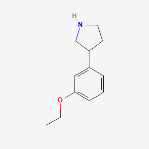 molecular formula C12H17NO B15323898 3-(3-Ethoxyphenyl)pyrrolidine CAS No. 1082881-60-4