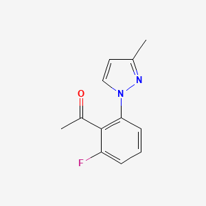 1-(2-Fluoro-6-(3-methyl-1h-pyrazol-1-yl)phenyl)ethan-1-one