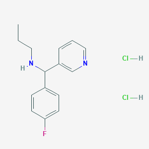 molecular formula C15H19Cl2FN2 B1532397 [(4-Fluorophenyl)(pyridin-3-yl)methyl](propyl)amine dihydrochloride CAS No. 1305711-92-5