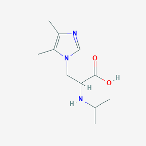 molecular formula C11H19N3O2 B15323989 3-(4,5-Dimethyl-1h-imidazol-1-yl)-2-(isopropylamino)propanoic acid 