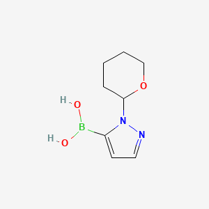 molecular formula C8H13BN2O3 B1532399 1-(Tetrahydropyran-2-yl)pyrazole-5-boronic acid CAS No. 1105511-68-9