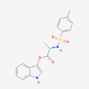 molecular formula C18H18N2O4S B015324 (S)-1H-Indol-3-yl 2-(4-methylphenylsulfonamido)propanoate CAS No. 75062-54-3