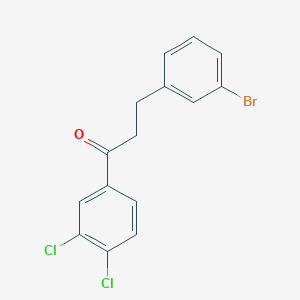 molecular formula C15H11BrCl2O B1532402 3-(3-溴苯基)-1-(3,4-二氯苯基)丙酮 CAS No. 898760-73-1