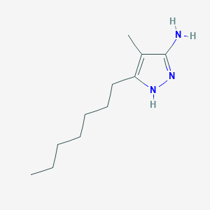 molecular formula C11H21N3 B15324025 3-Heptyl-4-methyl-1h-pyrazol-5-amine 