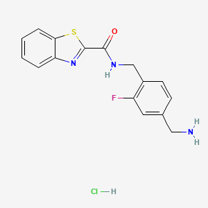 N-{[4-(aminomethyl)-2-fluorophenyl]methyl}-1,3-benzothiazole-2-carboxamide hydrochloride