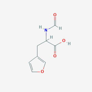 molecular formula C8H9NO4 B15324057 2-Formamido-3-(furan-3-yl)propanoic acid 