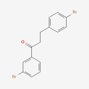 molecular formula C15H12Br2O B1532406 1-(3-Bromophenyl)-3-(4-bromophenyl)propan-1-one CAS No. 898761-25-6