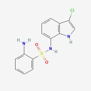 2-amino-N-(3-chloro-1H-indol-7-yl)benzene-1-sulfonamide