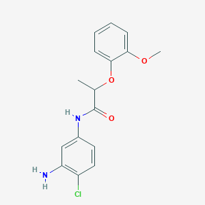 molecular formula C16H17ClN2O3 B1532412 N-(3-氨基-4-氯苯基)-2-(2-甲氧基苯氧基)-丙酰胺 CAS No. 1020054-82-3