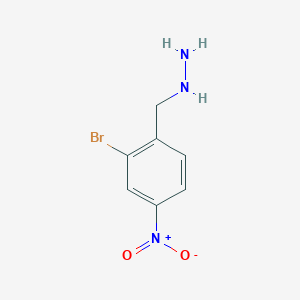 molecular formula C7H8BrN3O2 B15324128 (2-Bromo-4-nitrobenzyl)hydrazine 