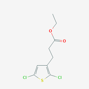 molecular formula C9H10Cl2O2S B15324172 Ethyl3-(2,5-dichlorothiophen-3-yl)propanoate 