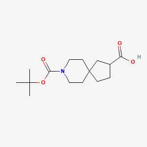 molecular formula C15H25NO4 B1532419 8-(Tert-butoxycarbonyl)-8-azaspiro[4.5]decane-2-carboxylic acid CAS No. 1160247-17-5