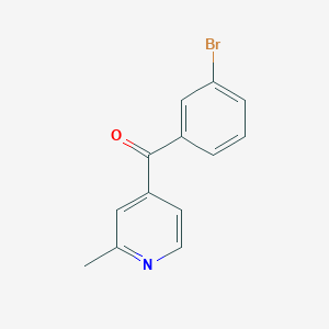molecular formula C13H10BrNO B1532424 4-(3-溴苯甲酰)-2-甲基吡啶 CAS No. 1187169-54-5