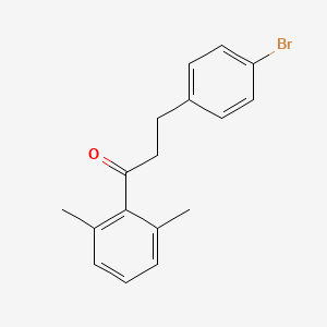 molecular formula C17H17BrO B1532427 3-(4-溴苯基)-1-(2,6-二甲基苯基)丙酮 CAS No. 898761-52-9