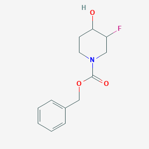 molecular formula C13H16FNO3 B1532429 苄基 3-氟-4-羟基哌啶-1-甲酸酯 CAS No. 1228631-27-3