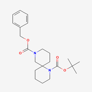 molecular formula C22H32N2O4 B1532430 8-苄基 1-叔丁基 1,8-二氮杂螺[5.5]十一烷-1,8-二羧酸酯 CAS No. 1160248-41-8