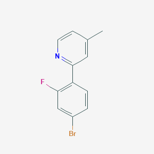 molecular formula C12H9BrFN B1532432 2-(4-溴-2-氟苯基)-4-甲基吡啶 CAS No. 1187168-33-7