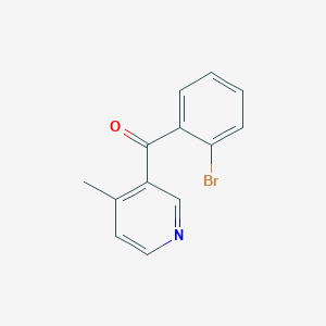 molecular formula C13H10BrNO B1532433 3-(2-Bromobenzoyl)-4-methylpyridine CAS No. 1187166-45-5