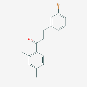 molecular formula C17H17BrO B1532434 3-(3-溴苯基)-1-(2,4-二甲苯基)丙-1-酮 CAS No. 898760-21-9