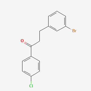molecular formula C15H12BrClO B1532435 3-(3-溴苯基)-1-(4-氯苯基)丙酮 CAS No. 898782-42-8
