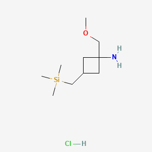 1-(methoxymethyl)-3-[(trimethylsilyl)methyl]cyclobutan-1-aminehydrochloride,Mixtureofdiastereomers